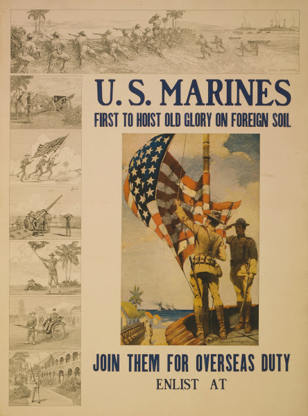 US Marines  First To Hoist Old Glory On Foreign Soil Join Them For Overseas Duty
