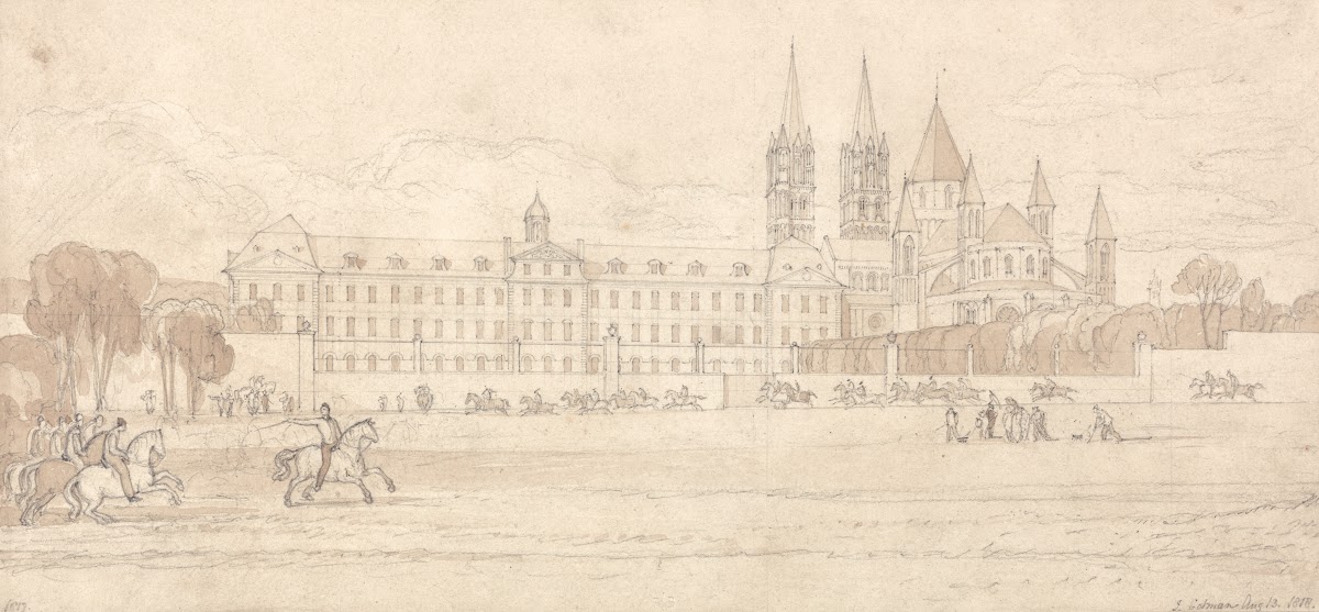 Military School and Abbey Church of St Stephen at Caen 1818