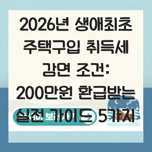 생애최초 주택구입 취득세 감면 조건 및 신청 서류 환급 방법 총정리 대표 이미지