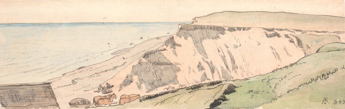 Kløften ved Helenes kilde i Tisvilde 1842   1843