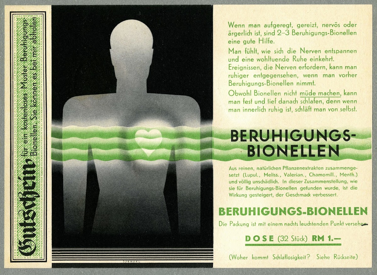 Beruhigungs Bionellen 1910 1950