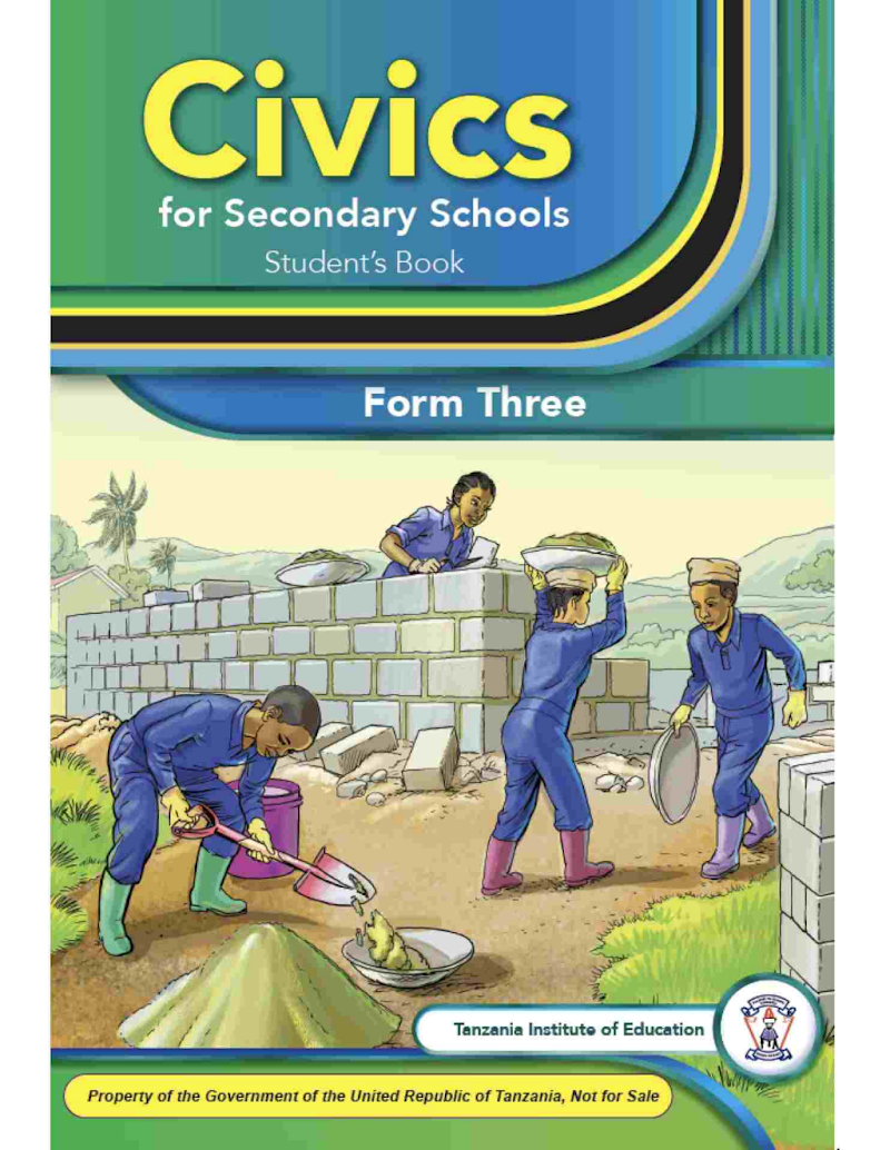 Form Three Civics TIE Book New Syllabus for Tanzanian Ordinary Level Secondary Schools