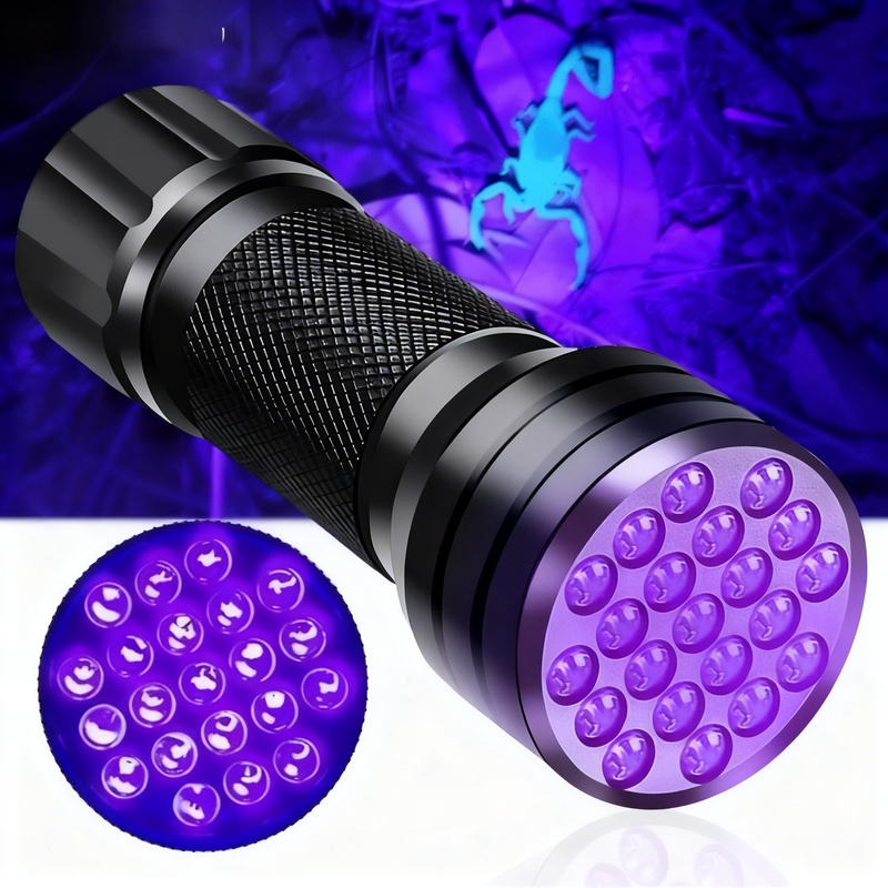 UV flashlight with aluminum housing