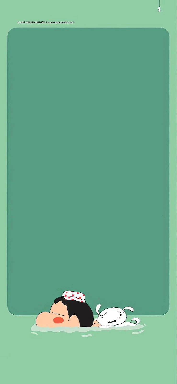 Crayon Shin-Chan and Shiro Wallpaper - Minimalist Illustration Full HD iPhone Wallpaper (1080x2336)