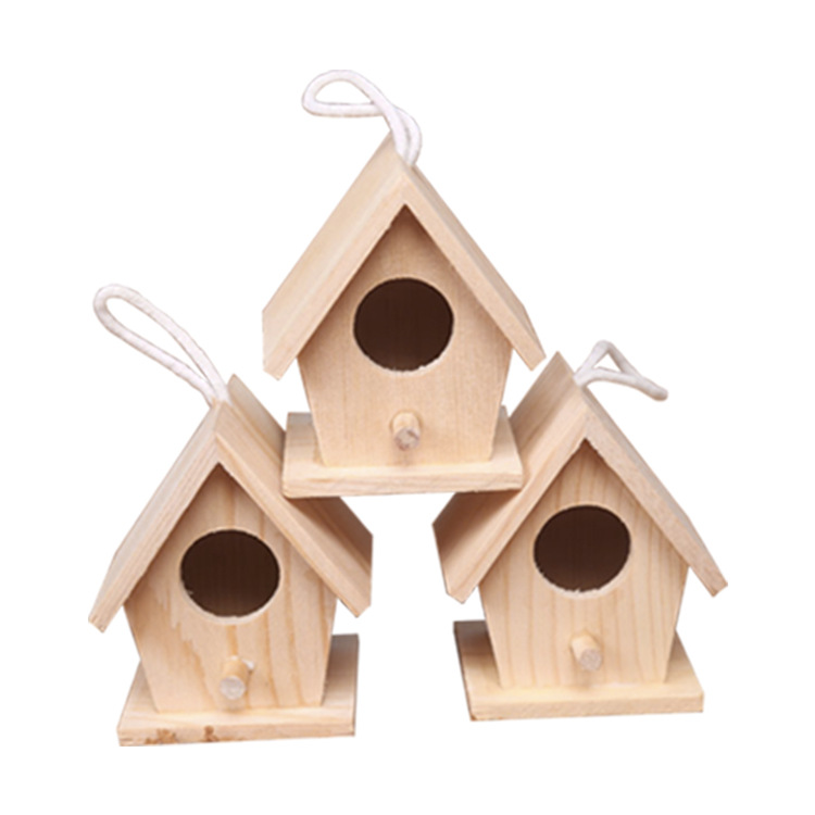 DIY Mini Birdhouse made of pine wood