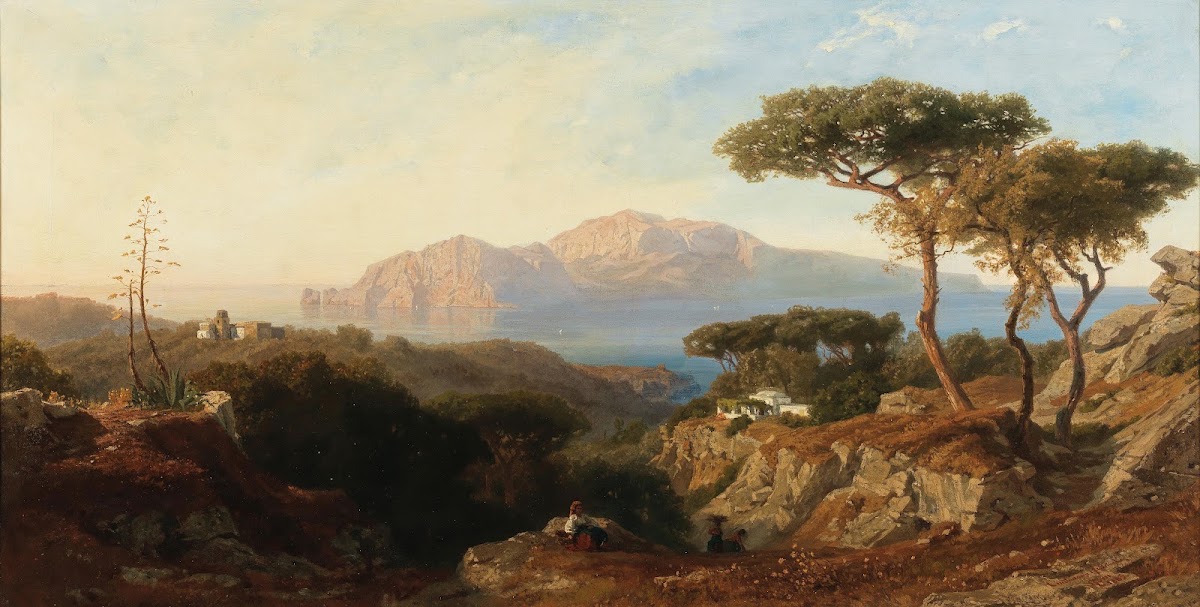 A View of Capri from Massa 1865
