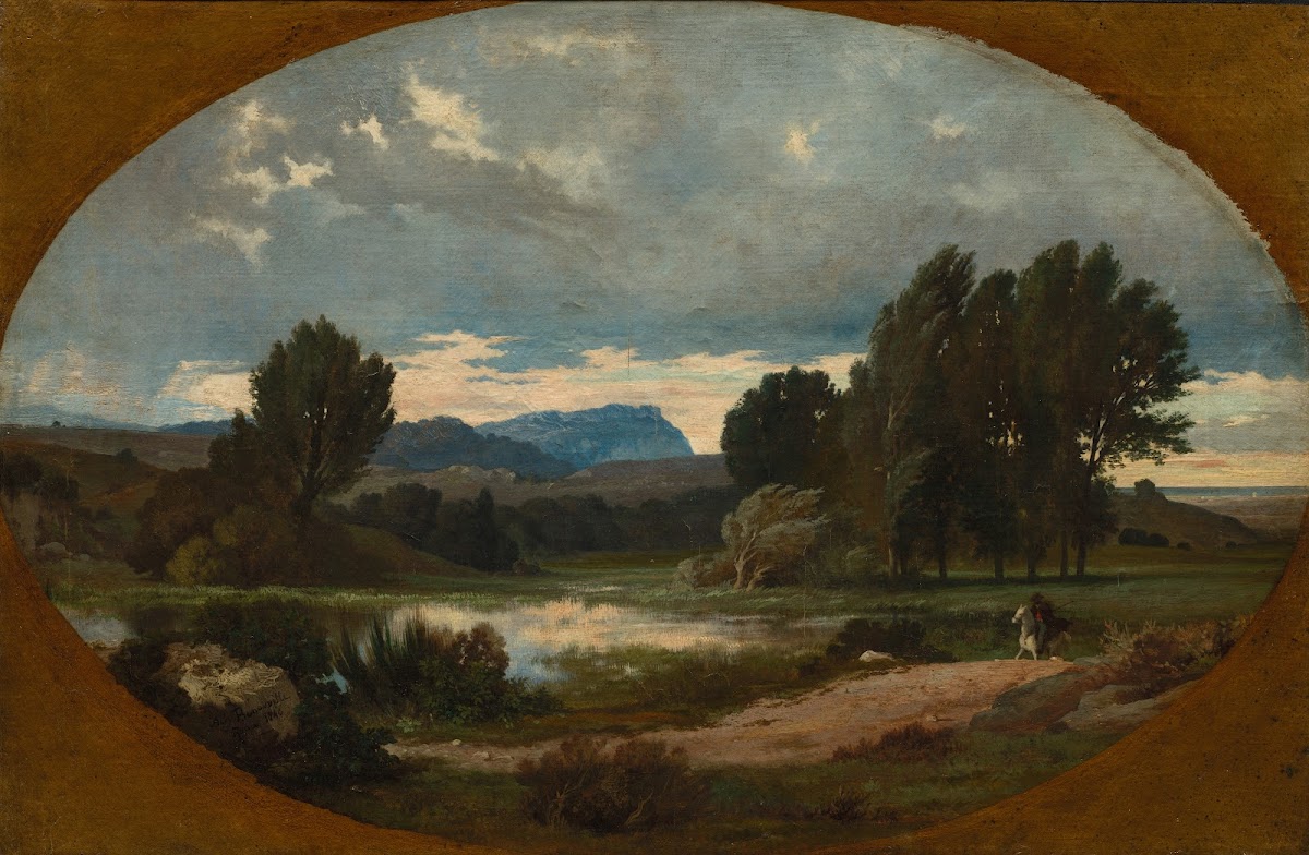 Landscape with Rider on White Horse 1846