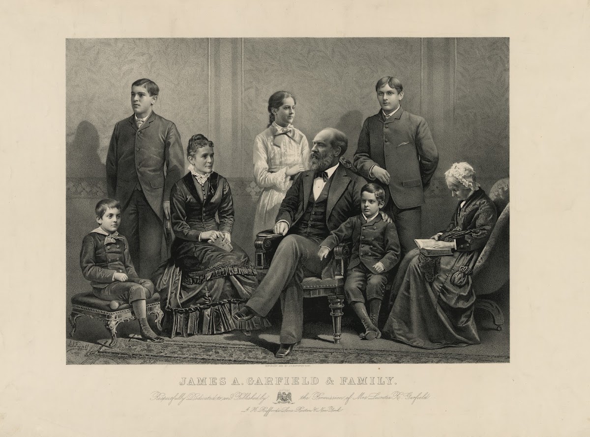 James A Garfield  family 1881