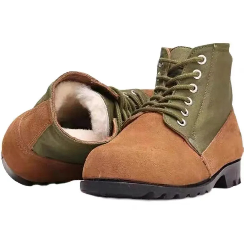 Herren-Winterstiefel aus Wildleder, gefüttert