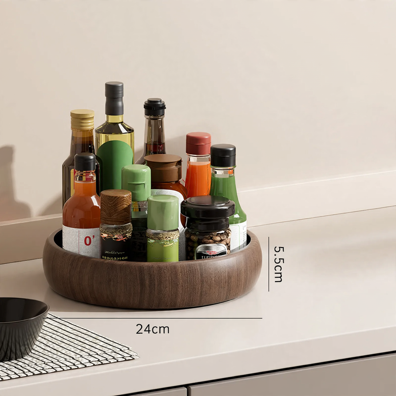 Rotating plastic spice rack for the kitchen