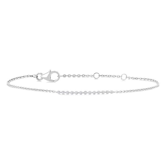 Silver Diamond Fashion Chain Bracelet
