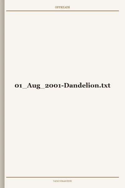 01 Aug 2001-Dandelion