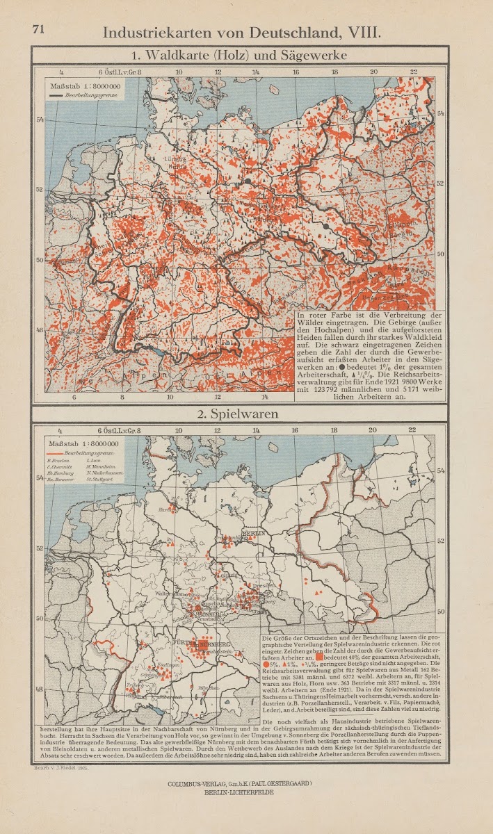 Industriekarten von Deutschland VIII 1926
