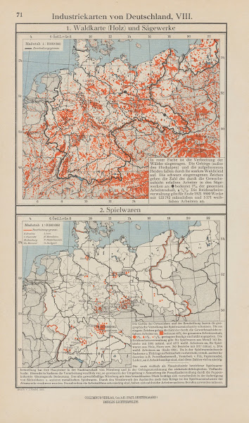 Industriekarten von Deutschland VIII 1926