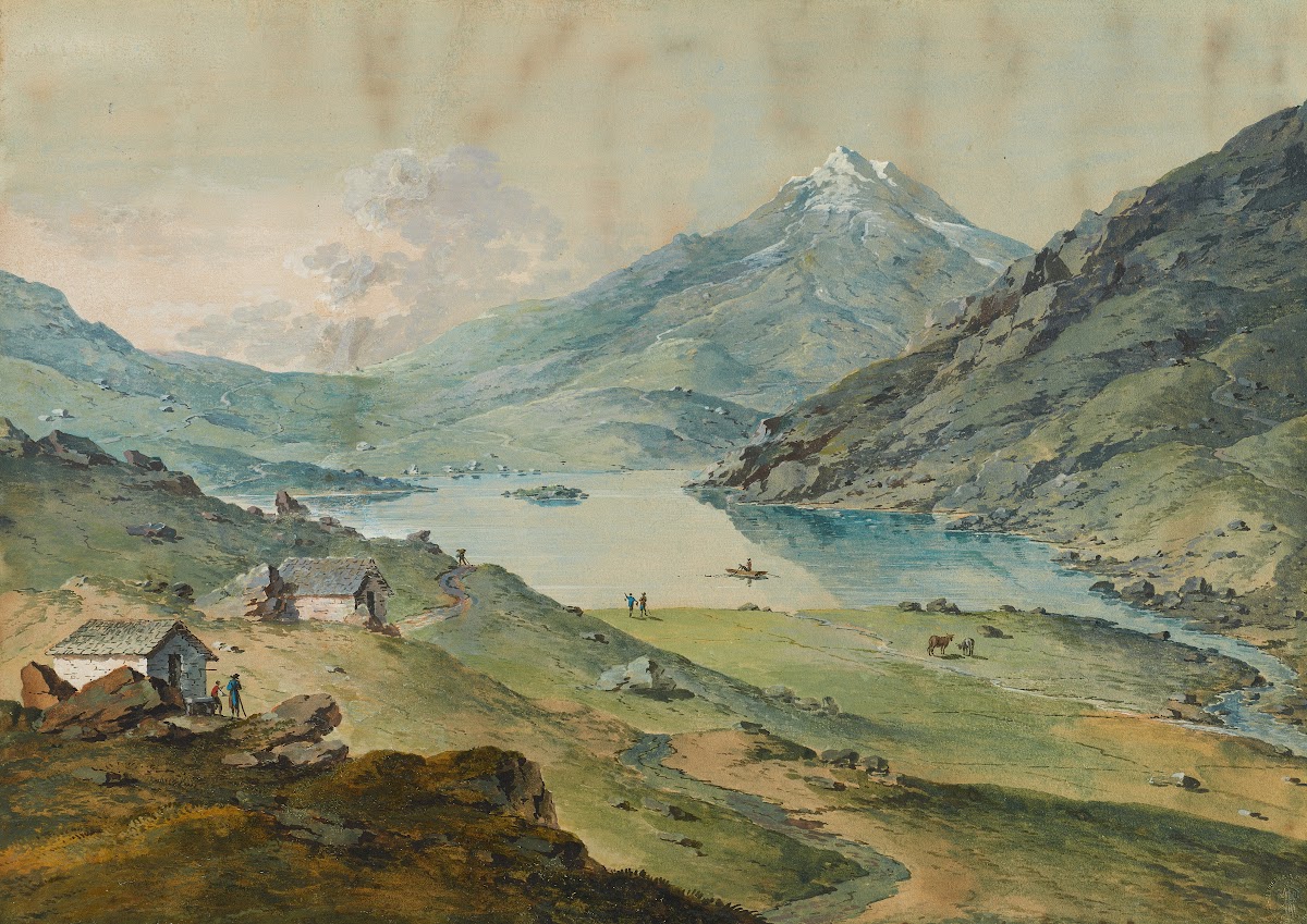 Berglandschaft mit See 1915 1945