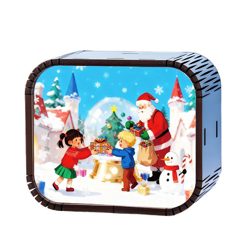 Miniature wooden music box, Christmas Edition