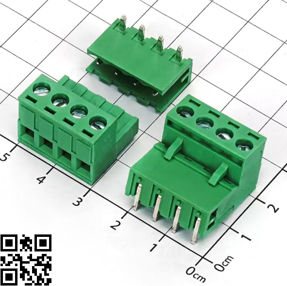 KF-5.08-4-R Terminal Block Plug-in Hàn PCB 4 Chân Cong 5.08mm 300V 15A