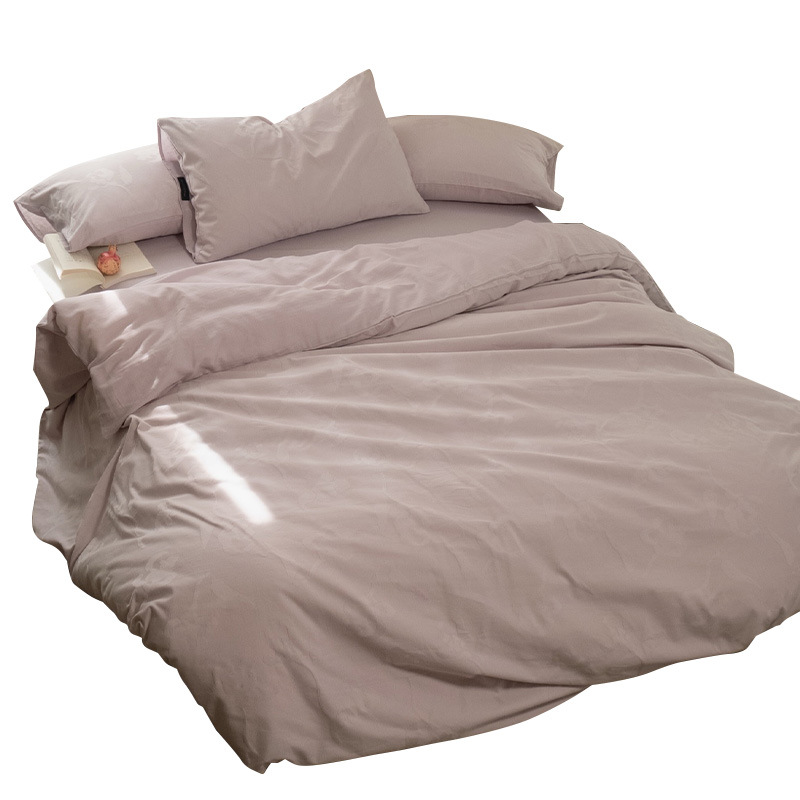 Cotton bedding set with jacquard pattern