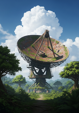 Abandoned Satellite Dish Jungle