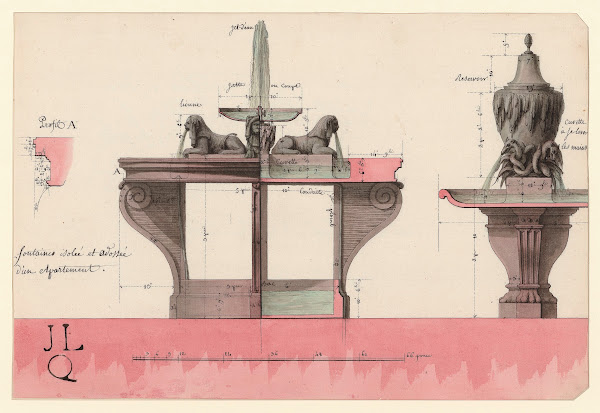 Fontaines isolée et adossée dunapartement 1786