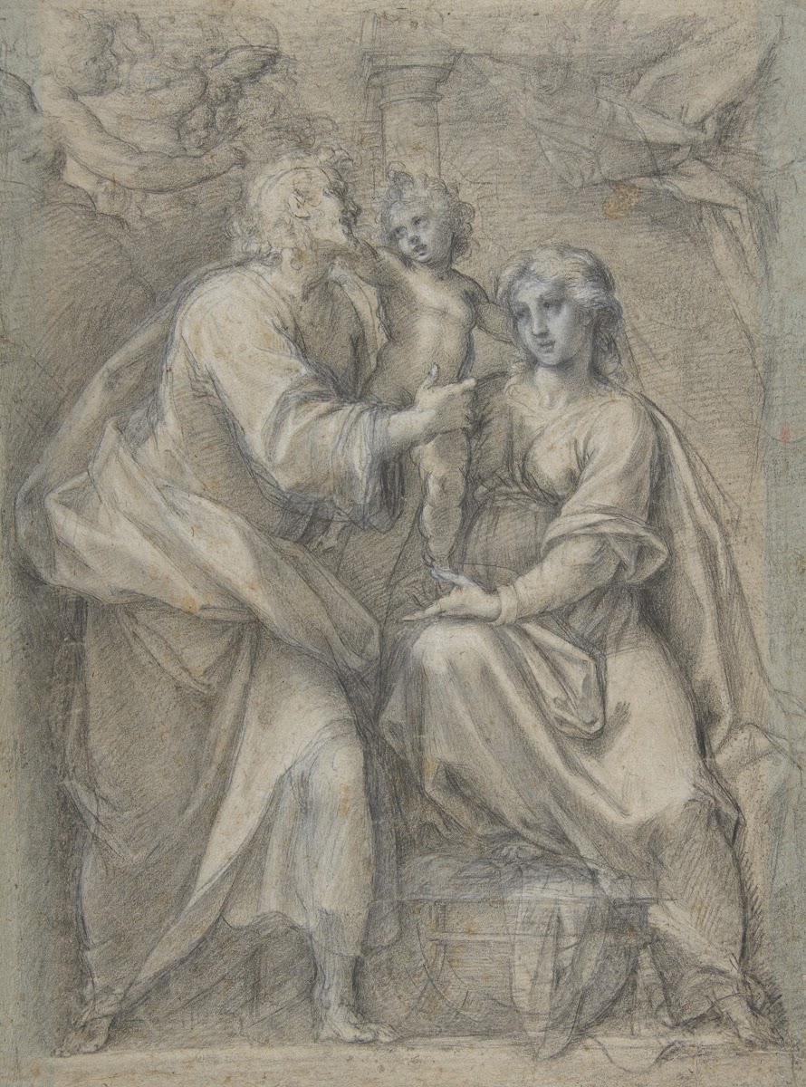 The Holy Family with Angels 16035