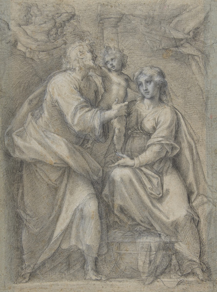 The Holy Family with Angels 16035