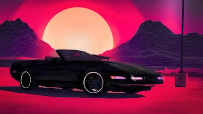 1993 Corvette Outrun Style 4K Wallpaper Background