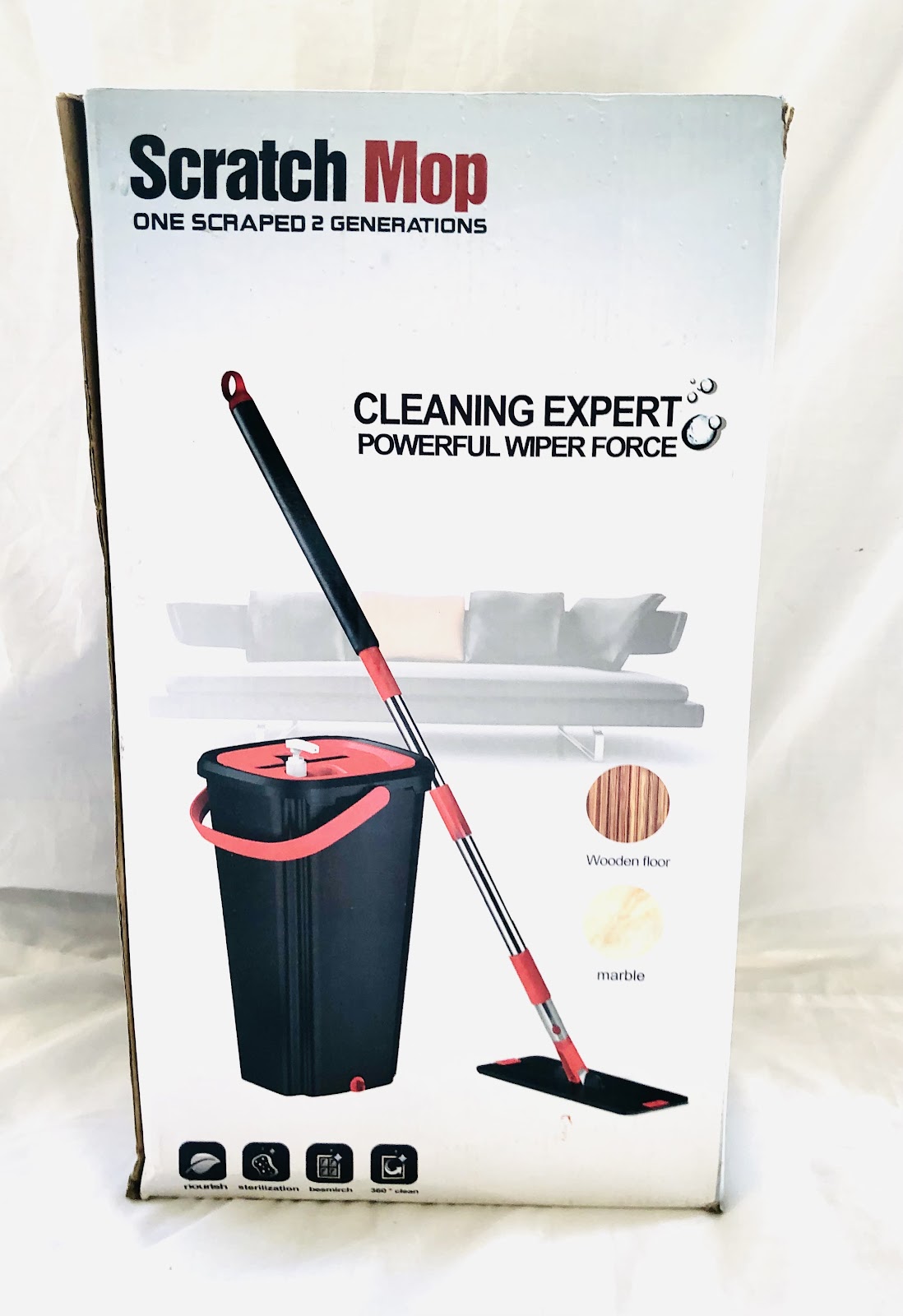 Scratch mop with bucket