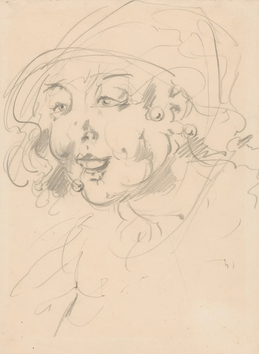 Vrouw met hoed en een kers in haar mond 1894   1945