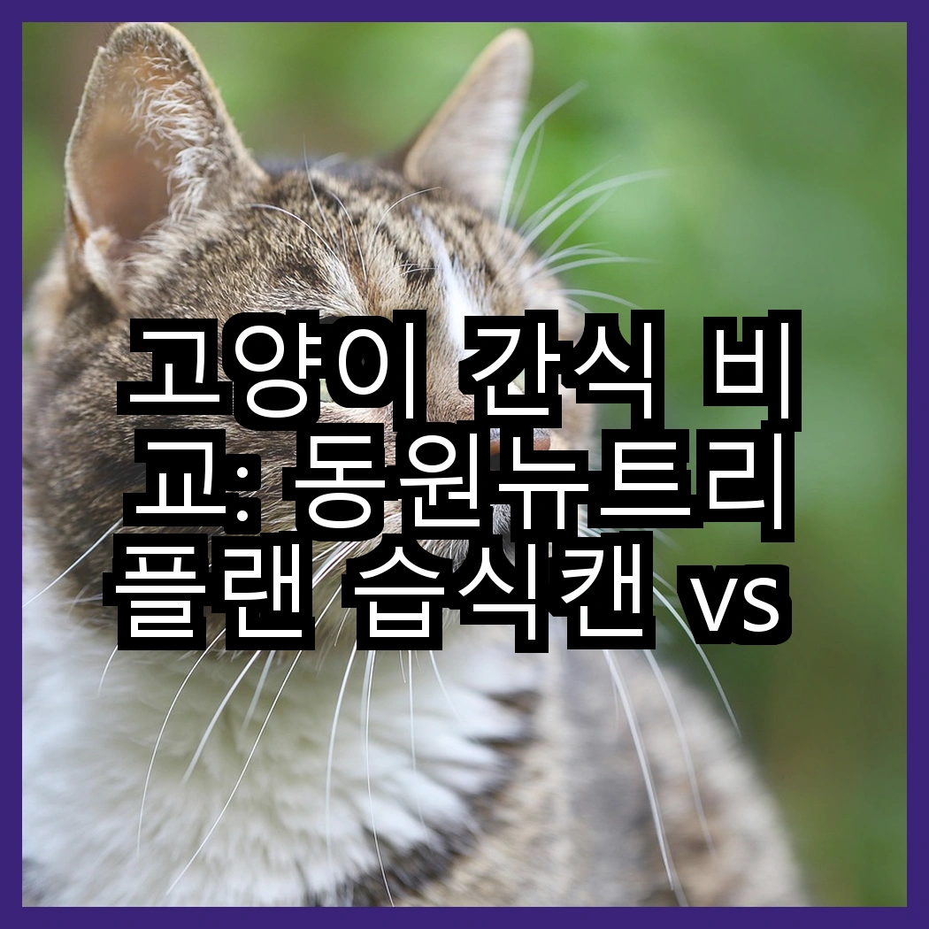 고양이 간식 비교: 동원뉴트리플랜 습식캔 vs 모이스트루, 어떤 선택이 더 맛있을까? 썸네일