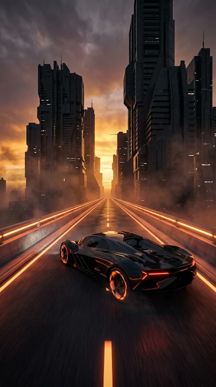 Skyway Commuter Sunset