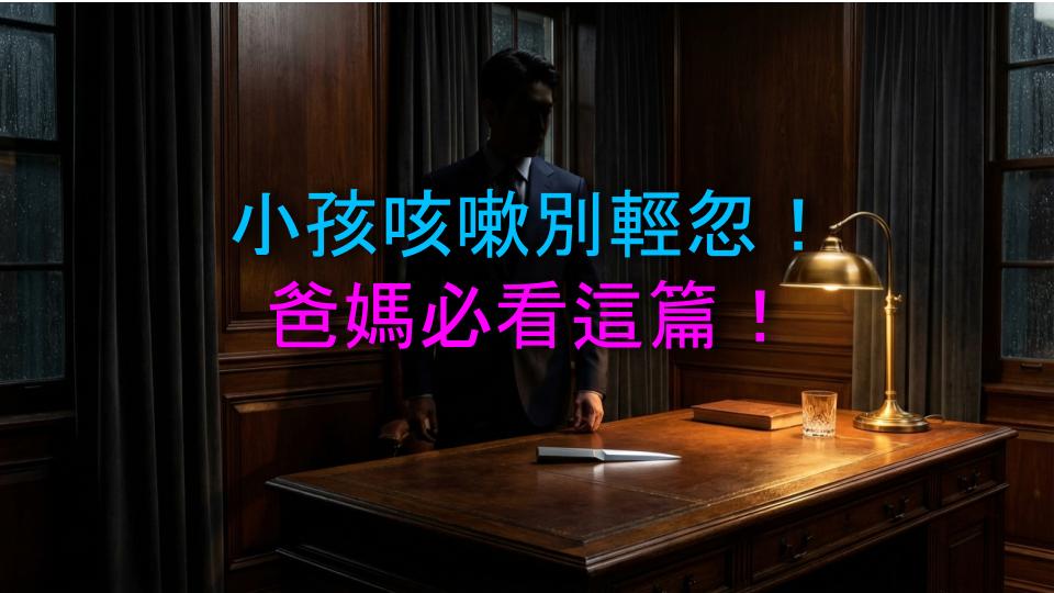 小孩咳嗽別輕忽！爸媽必看這篇！