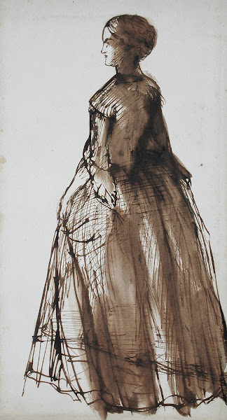Standing Woman Facing Left circa 1850