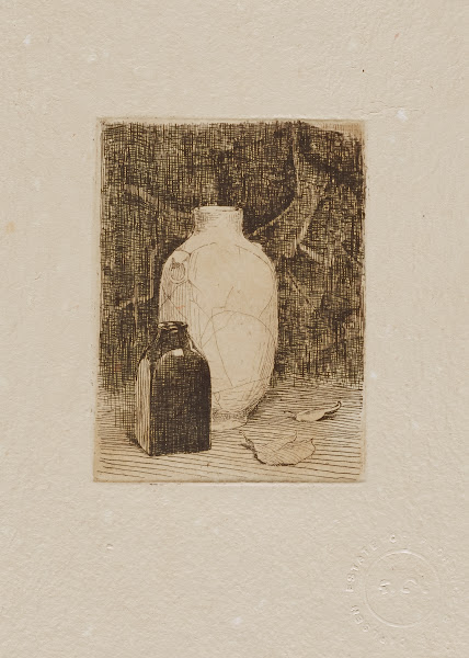 Still Life with Vase and Bottle
