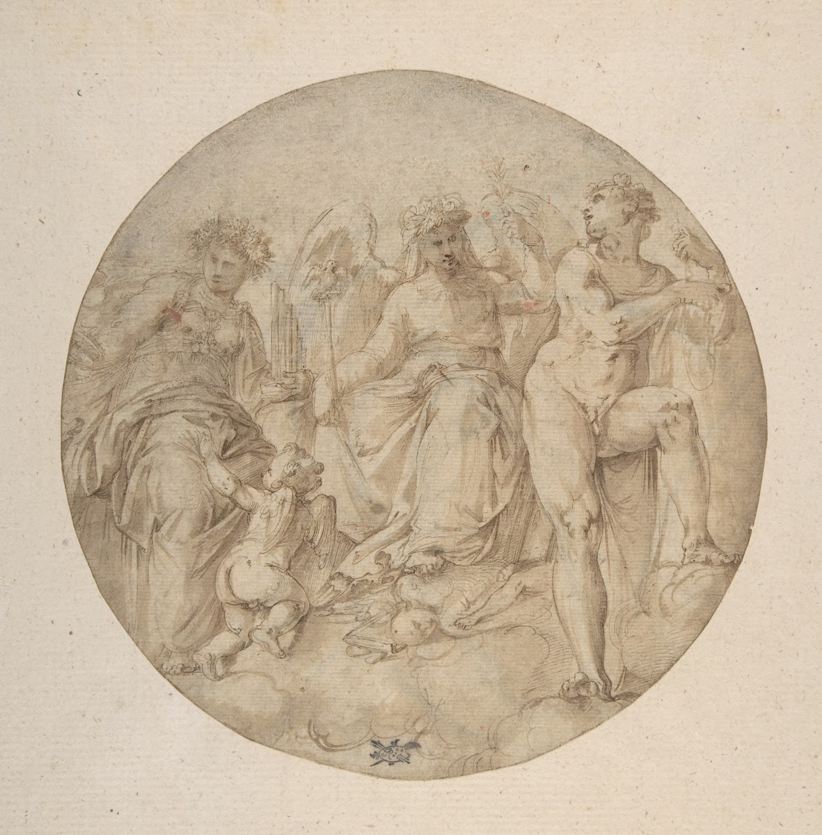Three Allegorical Figures in a Roundel 151061