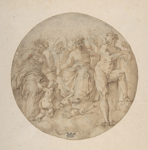 Three Allegorical Figures in a Roundel 151061