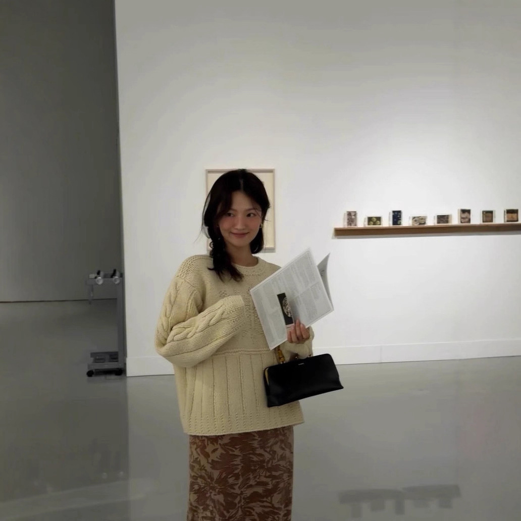 Korean Knitted Sweater with Snowflake Pattern