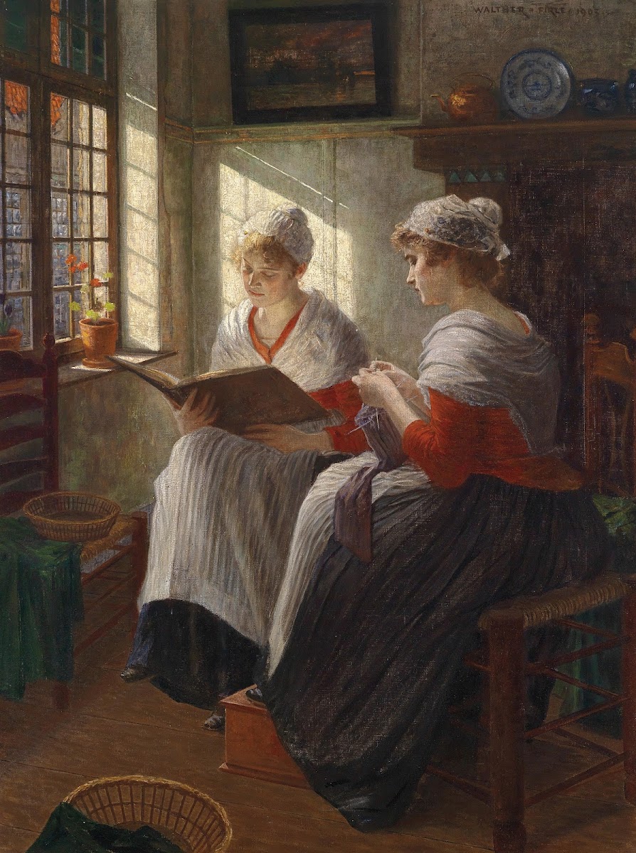 Zwei Mädchen am Fenster 1903