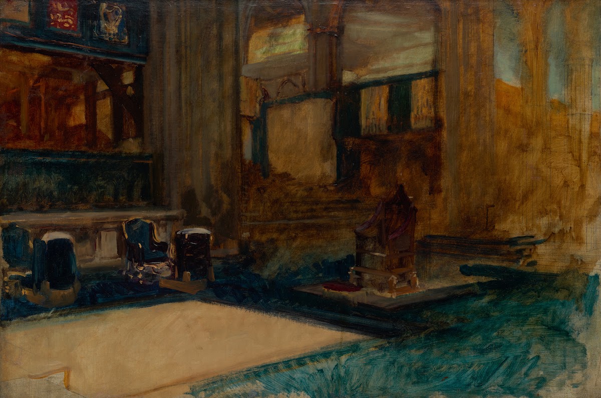 Interior Study of Westminster Abbey for The Coronation of King Edward VII ca1902
