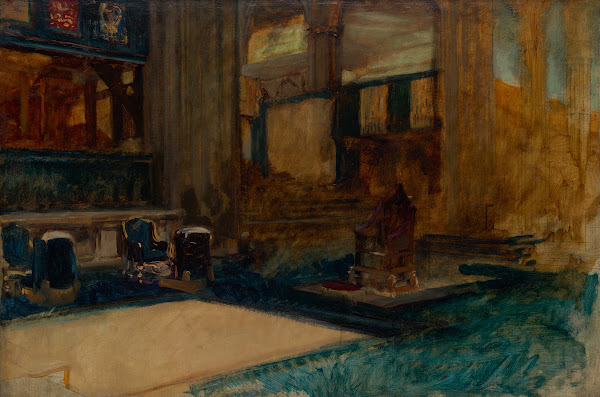 Interior Study of Westminster Abbey for The Coronation of King Edward VII ca1902