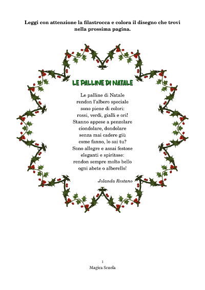 Anteprima della prima pagina: Le palline di Natale - filastrocca e disegno