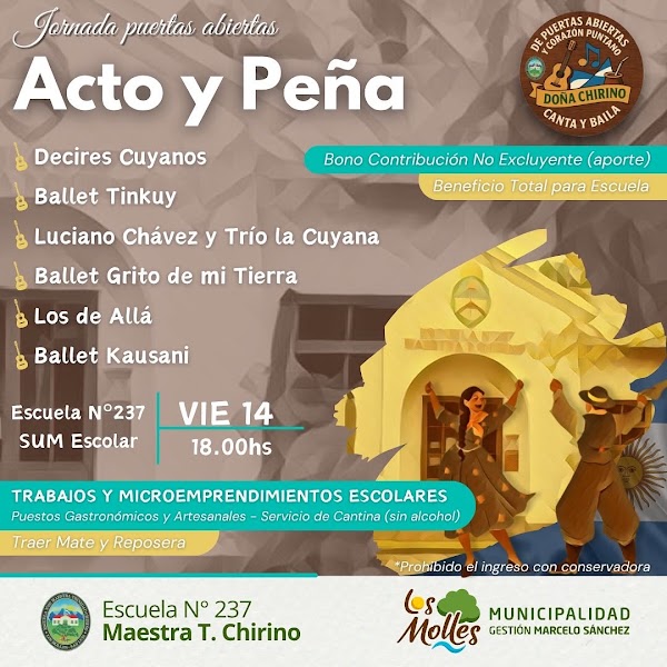 Acto y Peña “Doña Chirino canta y baila”