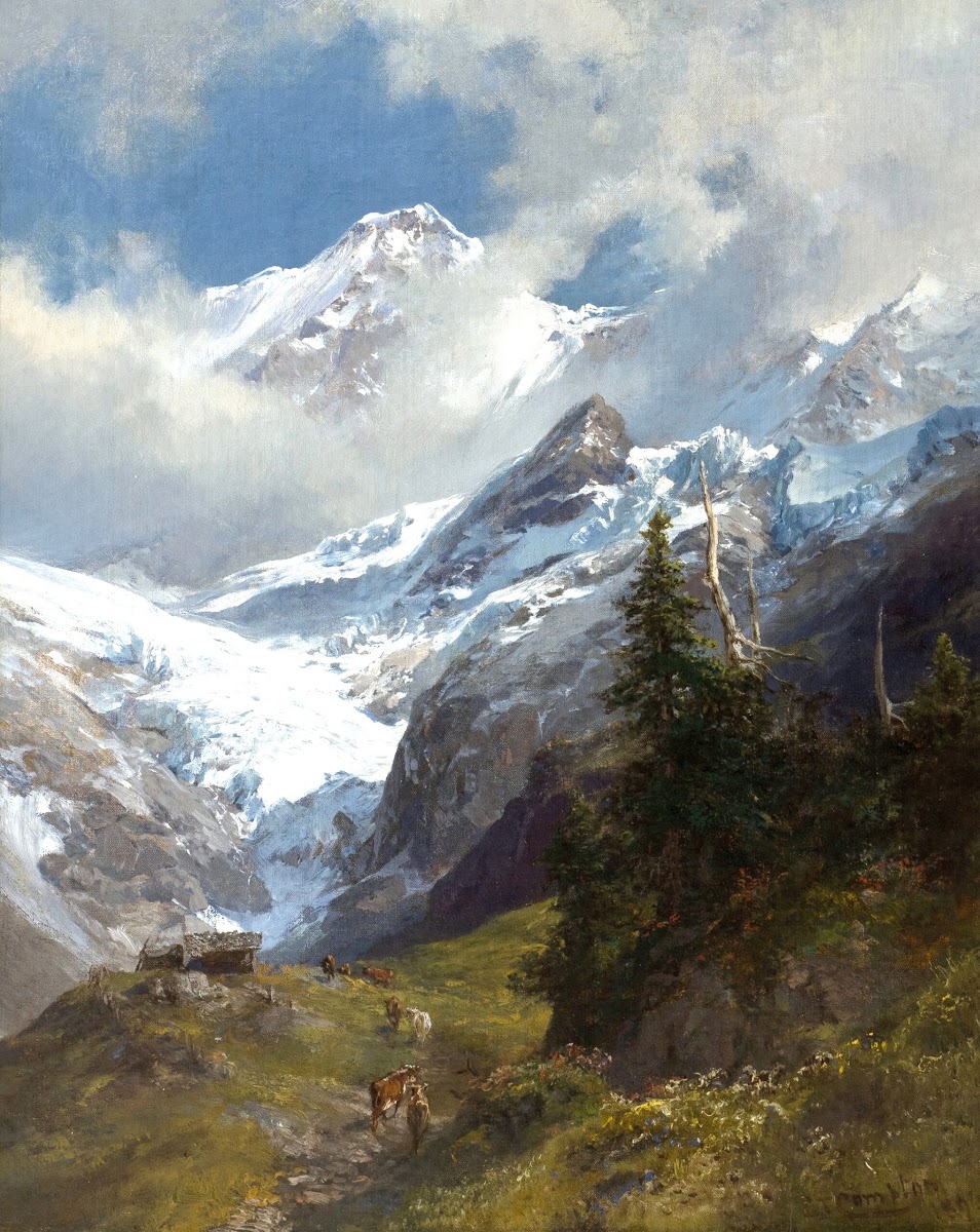 Hochgebirgslandschaft mit Gletscher 1894