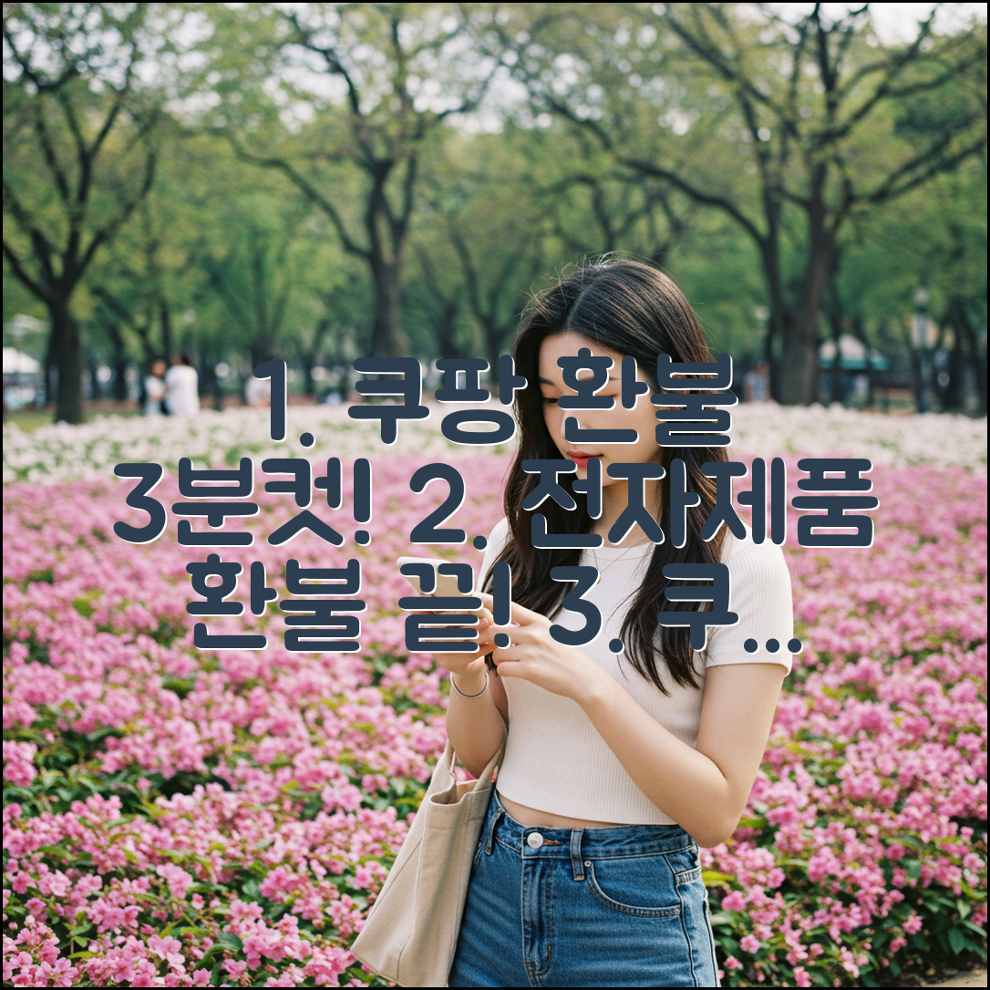 쿠팡 전자제품 환불, 3분 만에 끝내기!