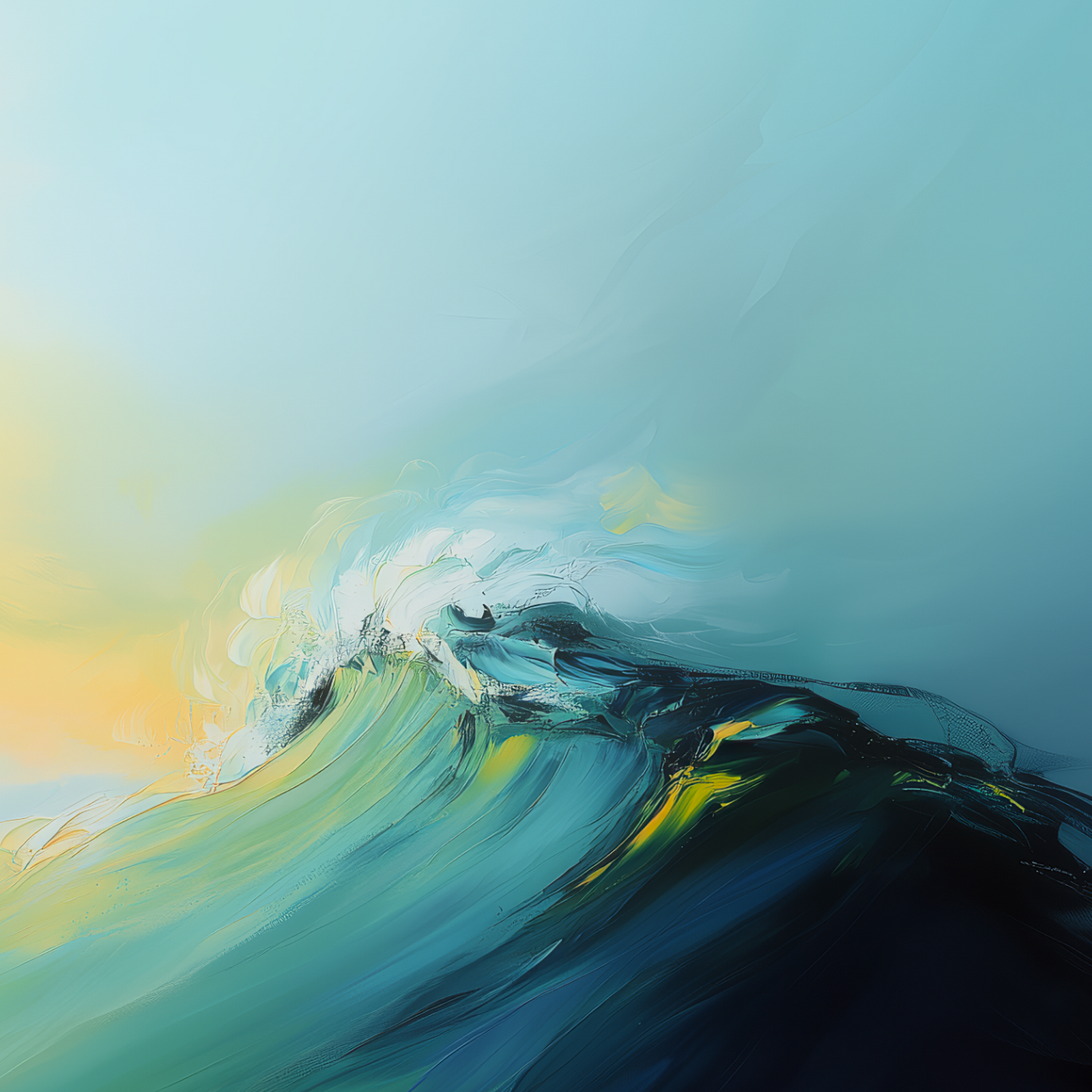 Download Abstract Ocean Wave Painting Full HD iPhone