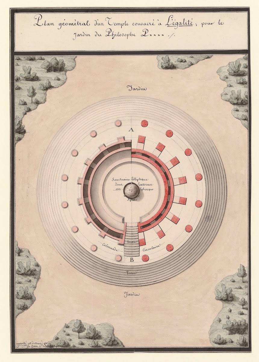 Plan géométral dun temple consacré à lEgalité 1793 1794