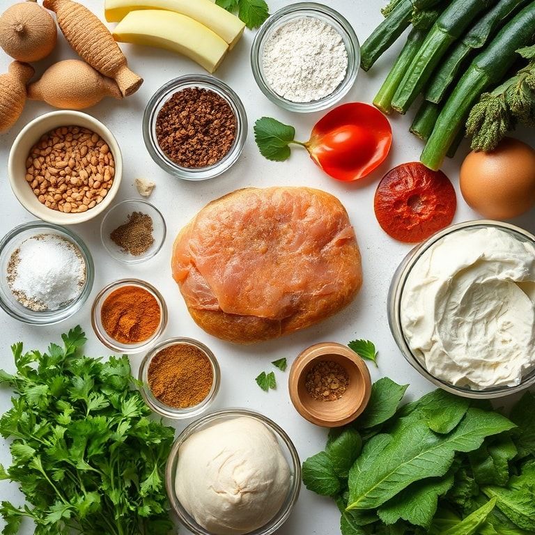 Ingredients for High-Protein Bagel Bites Recipe – Easy Homemade Snack for Busy Days