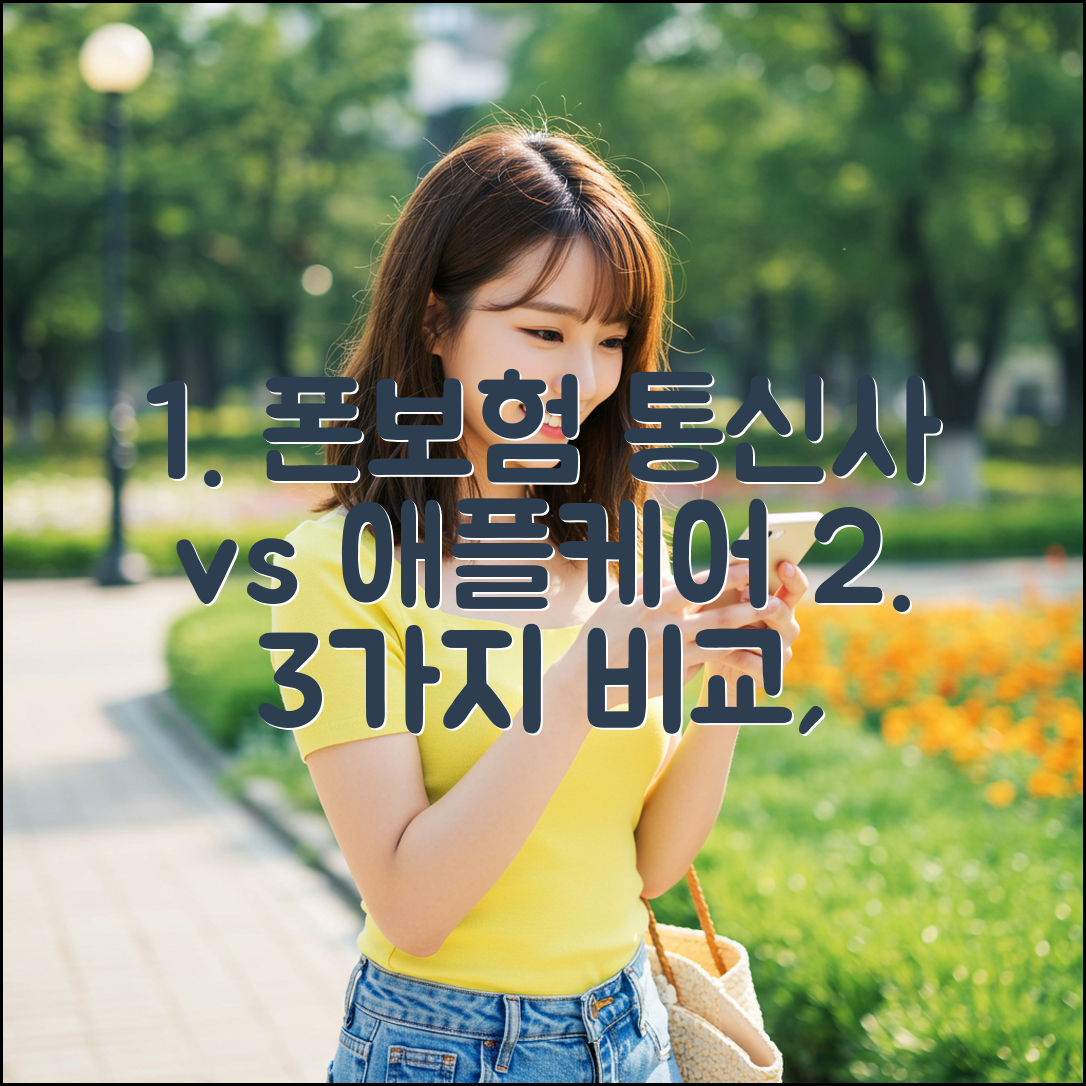 휴대폰 분실/파손 보험: 통신사 vs 애플케어 3가지 비교