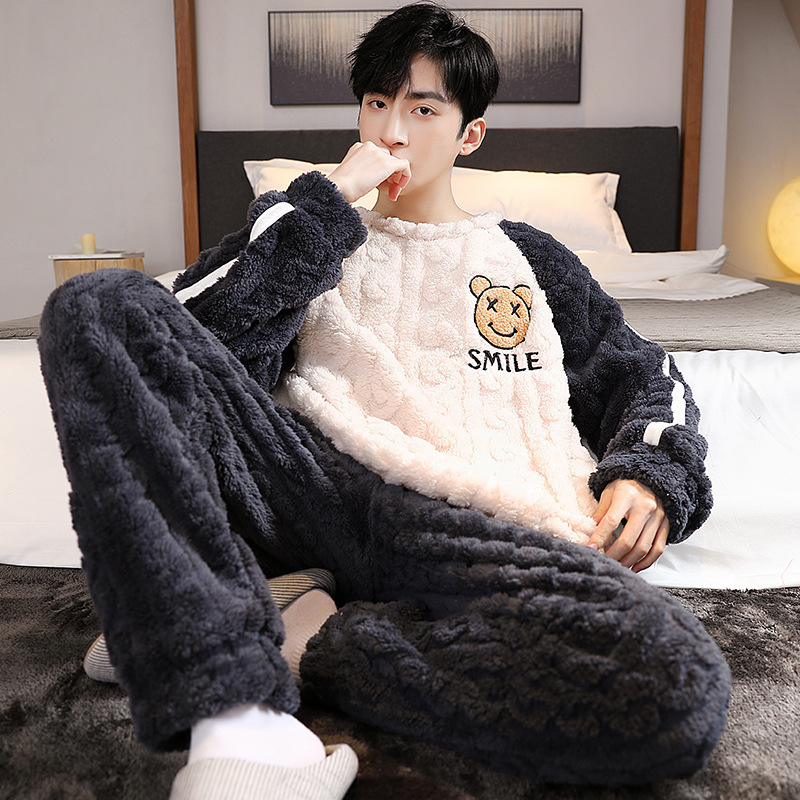 Men's loungewear, flannel, lined, warm