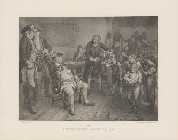 König Friedrich Wilhelm I in einer Volksschule 1895